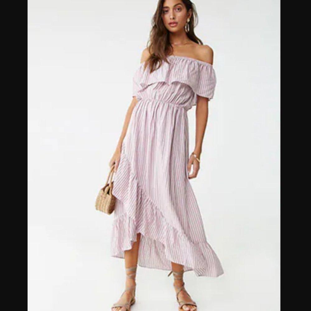 NWOT Forever 21 High-Low Striped Dress